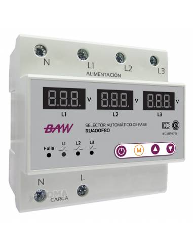 SELECTOR AUTOMATICO DE FASE 4P 63A SELECTOR AUTOMATICO DE FASE 4P 63A