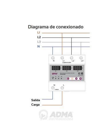 SELECTOR AUTOMATICO DE FASE 4P 63A SELECTOR AUTOMATICO DE FASE 4P 63A