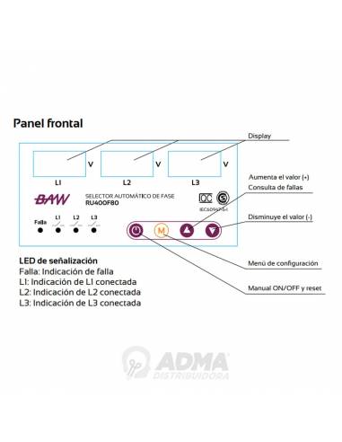 SELECTOR AUTOMATICO DE FASE 4P 63A SELECTOR AUTOMATICO DE FASE 4P 63A