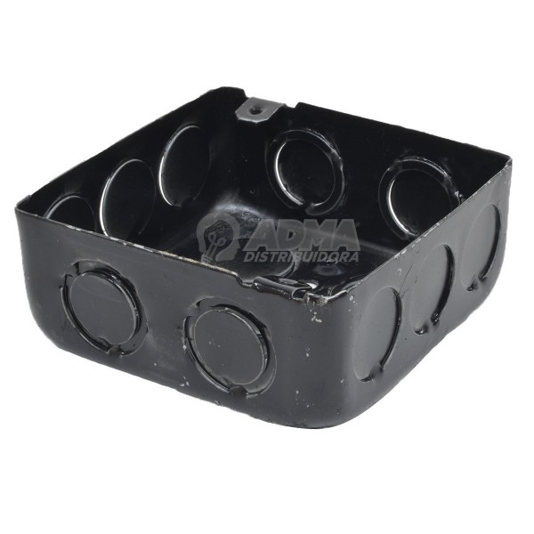 CAJA CUADRADA 10X10 HIERRO NEGRA AG
