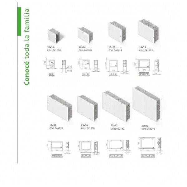 CAJA DE PASE DE EMBUTIR GENROD 10X10...