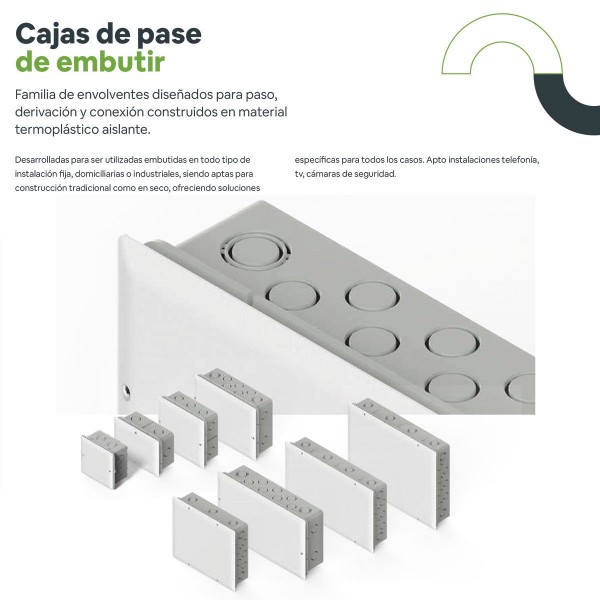 CAJA DE PASE DE EMBUTIR GENROD 16X18...