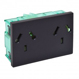 MODULO TOMA DOBLE 220V GRIS...