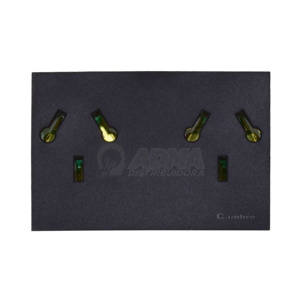 MODULO TOMA DOBLE 220V GRIS 10A...