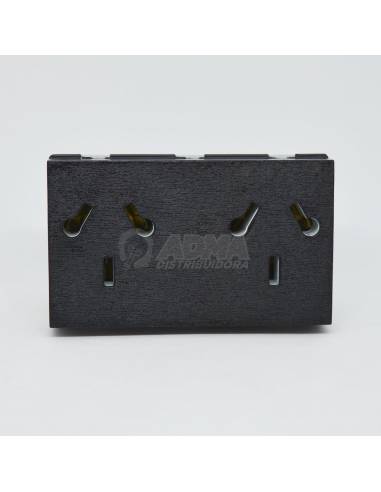 TOMACORRIENTE DOBLE 10A COMB NEGRO JELUZ