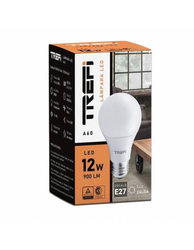 LÁMPARA LED A60 12W CALIDA TREFI LÁMPARA LED A60 12W CALIDA TREFI