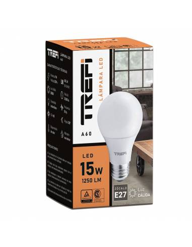 LÁMPARA LED A60 15W CALIDA TREFI LÁMPARA LED A60 15W CALIDA TREFI