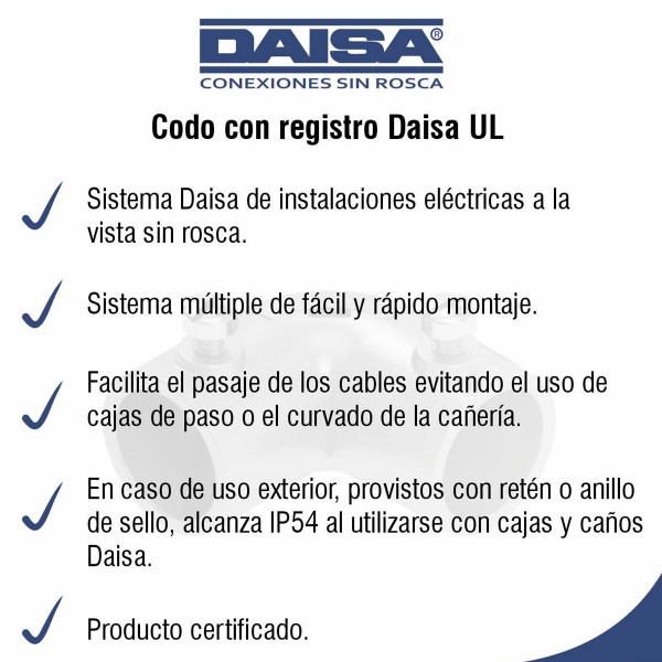 CODO CON REGISTRO INTERIOR 7-8 DAISA