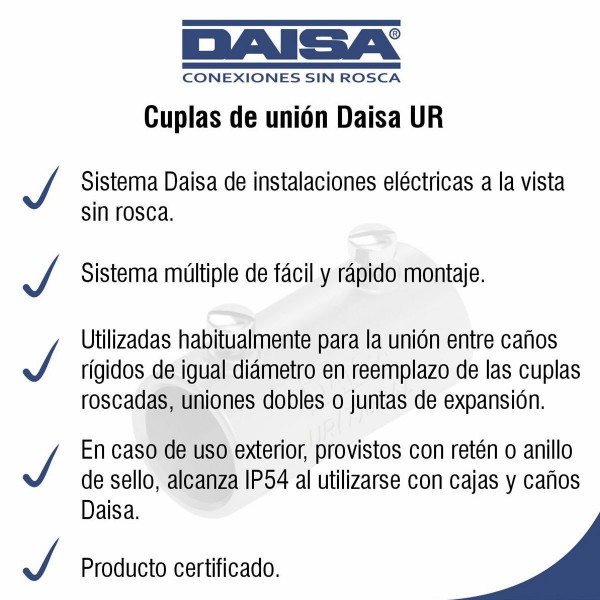 UNIÓN CUPLA INTERIOR 1 PULGADA DAISA