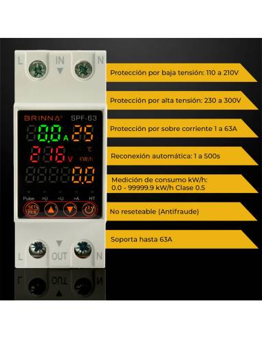 PROTECTOR Y MEDIDOR MONOFASICO BRINNA...