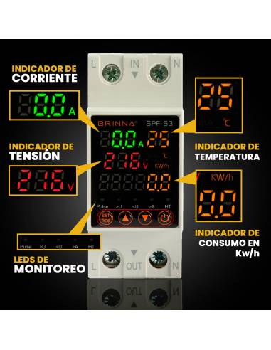 PROTECTOR Y MEDIDOR MONOFASICO BRINNA...