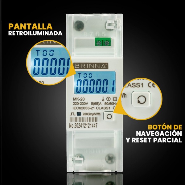 MULTIMEDIDOR RIEL DIN 63A BRINNA