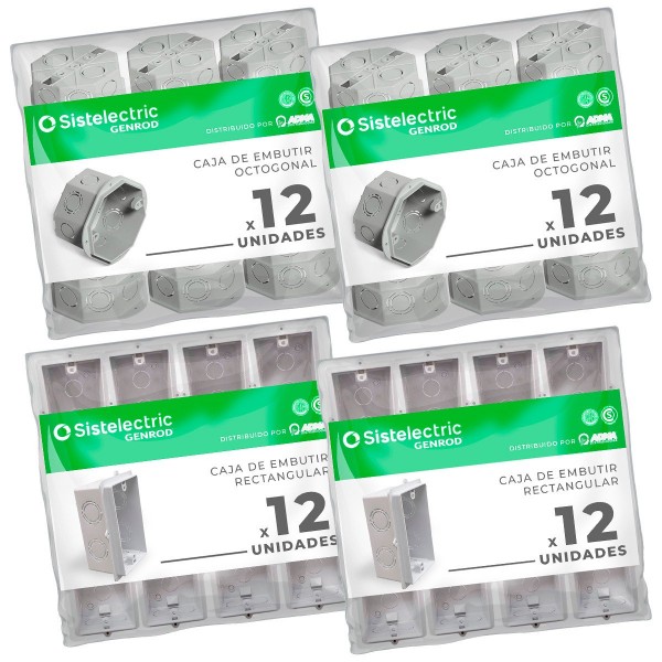 CAJAS EMBUTIR OCTOGONAL RECTANGULAR...