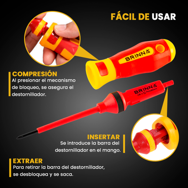 SET DESTORNILLADORES AISLADOS 12 PCS...