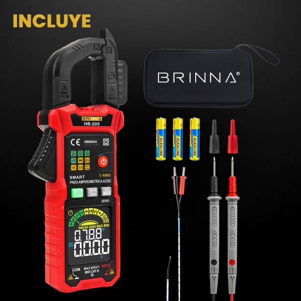 PINZA AMPEROMETRICA AC-DC HB-205 CON...