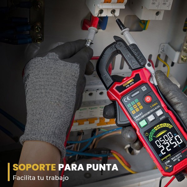 PINZA AMPEROMETRICA AC-DC HB-205 CON...