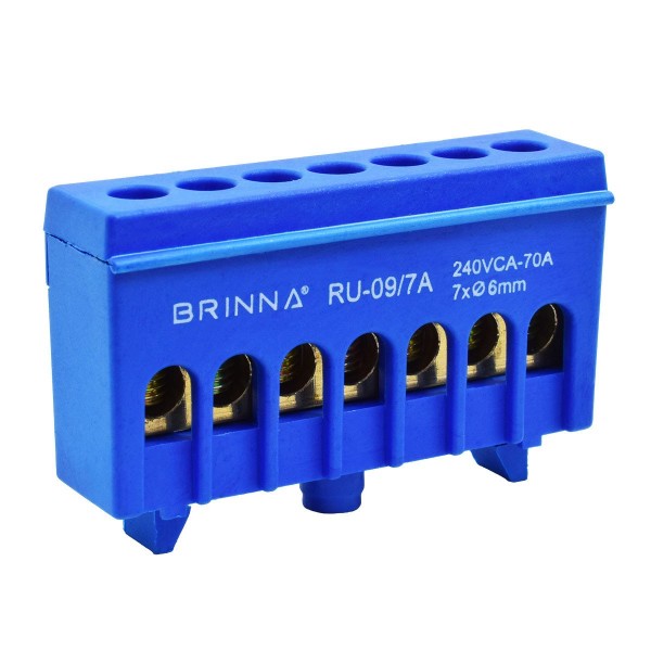 REPARTIDOR UNIPOLAR 7 POLOS AZUL BRINNA