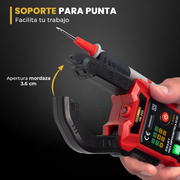 PINZA AMPEROMETRICA AC-DC HB-205 BRINNA