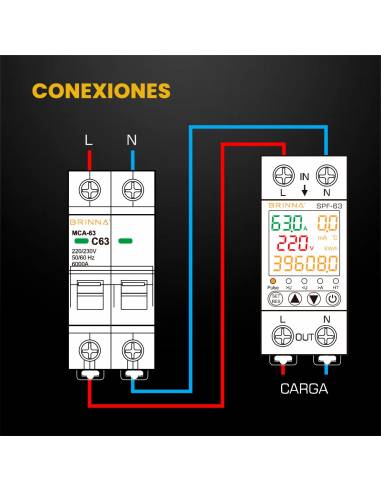 PROTECTOR Y MEDIDOR MONOFASICO BRINNA...