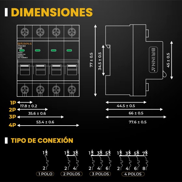 TERMICA BIPOLAR 40A 6KA BRINNA