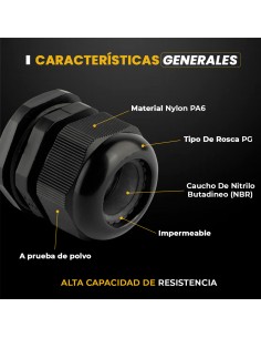 PRENSACABLE PG-11 NEGRO 5 A... 2