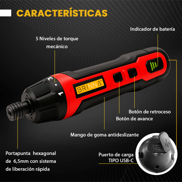 DESTORNILLADOR ELECTRICO INALAMBRICO...