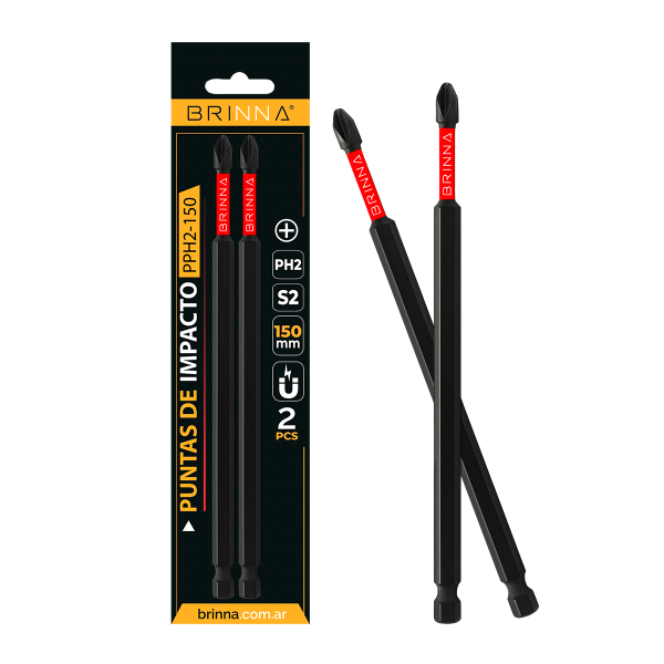 PUNTAS ALTO IMPACTO PH2 150MM X2 BRINNA