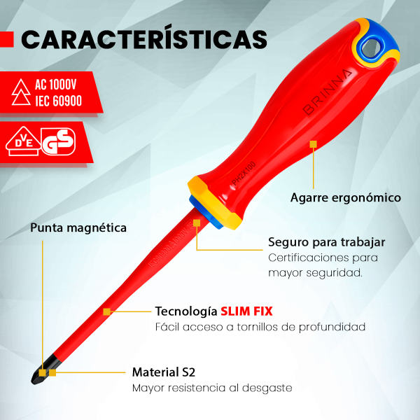 DESTORNILLADOR AISLADO 1000V PLANO...