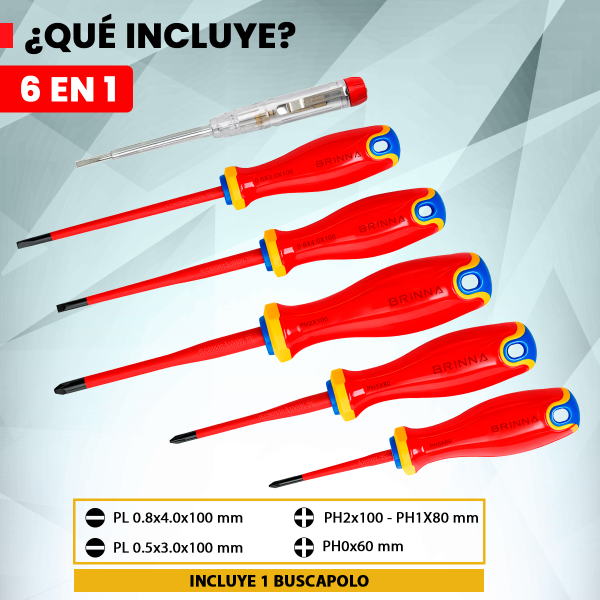 DESTORNILLADOR AISLADO 1000V PLANO...