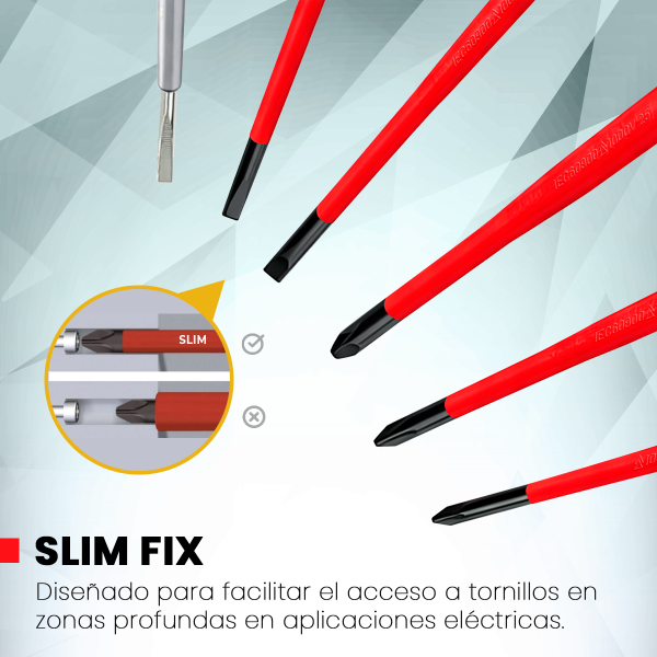 DESTORNILLADOR AISLADO 1000V PLANO...