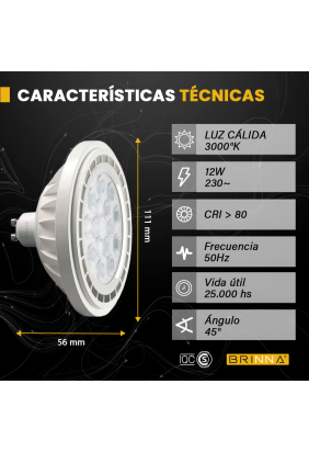 LÁMPARAS LED AR111 BRINNA... 2
