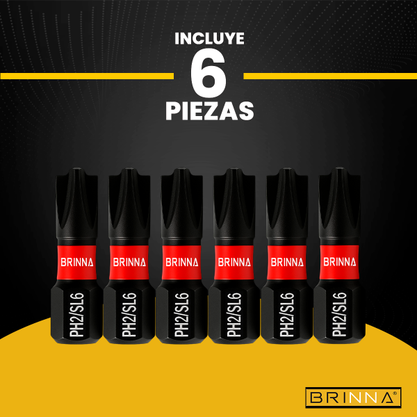 PUNTAS ALTO IMPACTO PH+PL 25MM X6 BRINNA