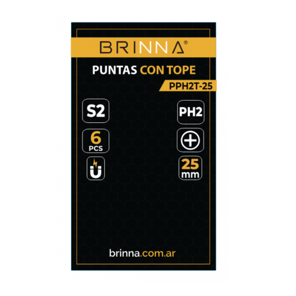 PUNTAS ALTO IMPACTO PH2 CON TOPE 25MM...