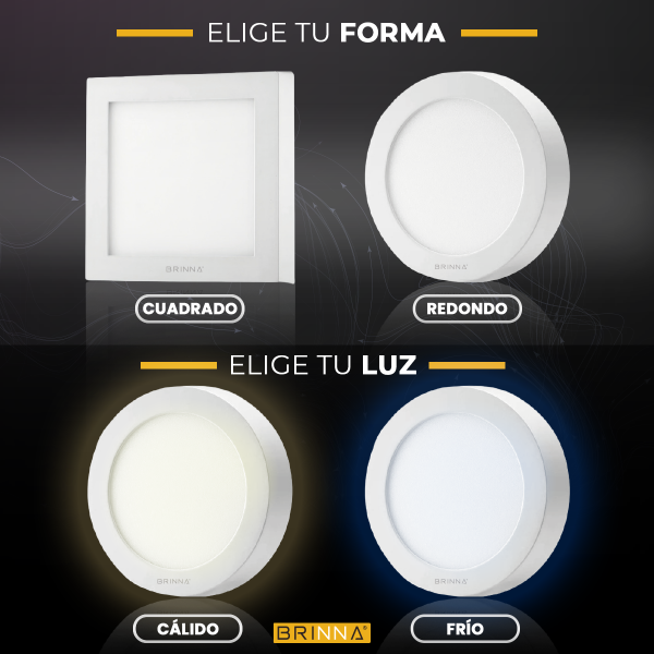 PANEL LED REDONDO APLICAR 12W CALIDO...
