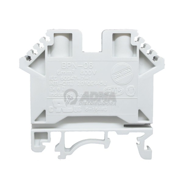 BORNERA DE PASO 1X6MM GRIS ZOLODA