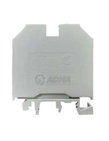 BORNERA DE PASO 1X16MM GRIS ZOLODA BORNERA DE PASO 1X16MM GRIS ZOLODA