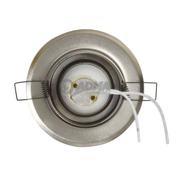 SPOT ACERO PLATA + ZOCALO + DICROICA...