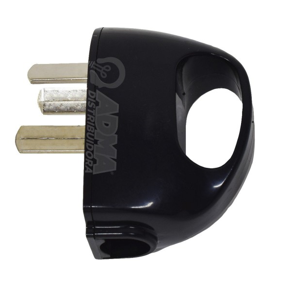 FICHA MACHO JELUZ 20AMP NEGRA CON AZA...