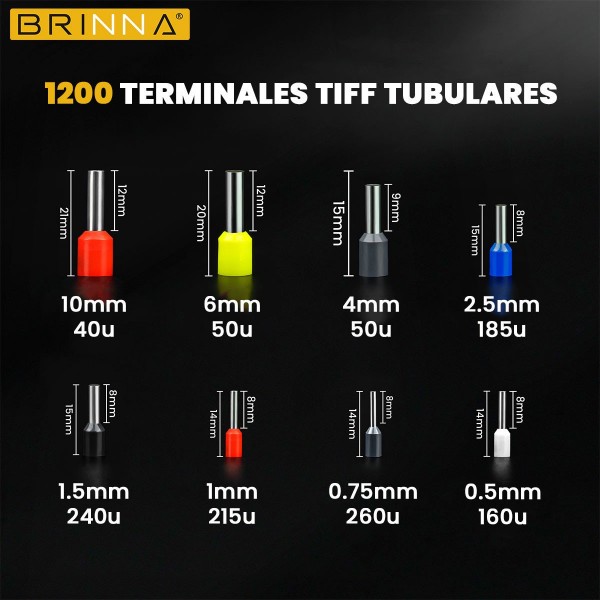 CRIMPEADORA TIFF BRINNA HB-105 + 1200...