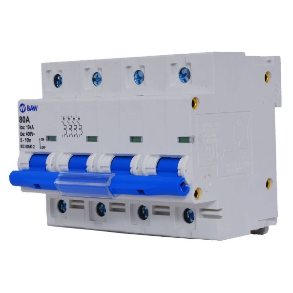 TERMICA TETRAPOLAR 80AMP 10KA BAW