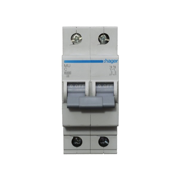 TERMICA BIPOLAR 50A 6KA CURVA C HAGER