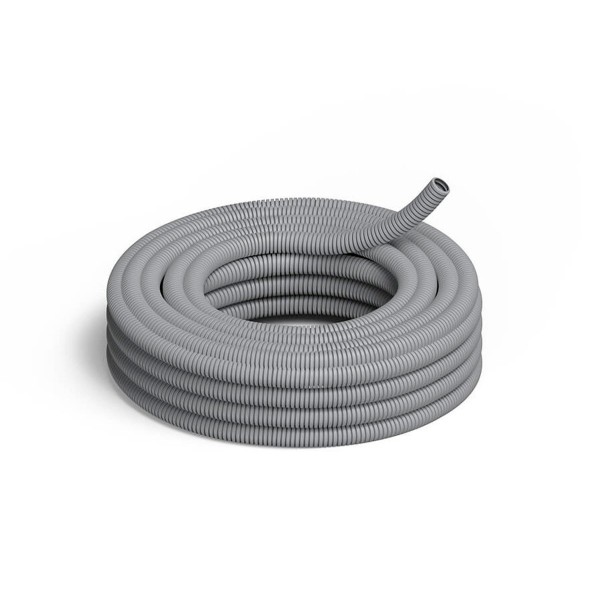 CAÑO CORRUGADO SEMIPESADO 20MM 3-4 IGNIFUGO GENROD ROLLO X25M